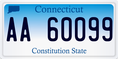 CT license plate AA60099