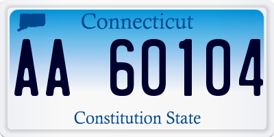 CT license plate AA60104