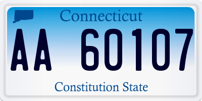 CT license plate AA60107