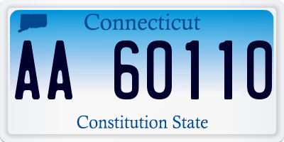 CT license plate AA60110