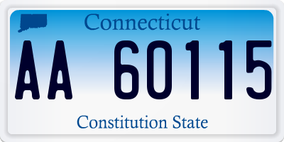 CT license plate AA60115