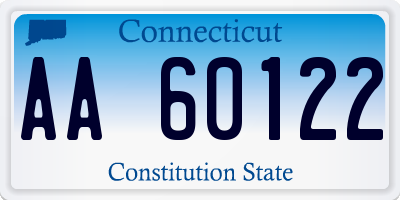 CT license plate AA60122