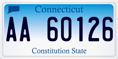 CT license plate AA60126