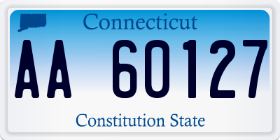 CT license plate AA60127