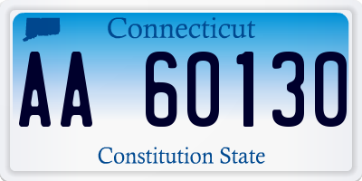 CT license plate AA60130