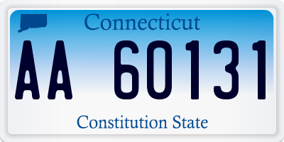 CT license plate AA60131