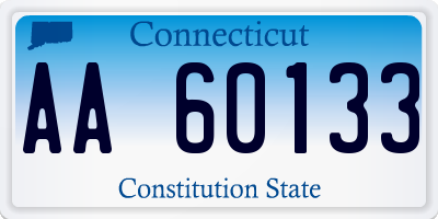 CT license plate AA60133