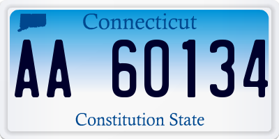 CT license plate AA60134