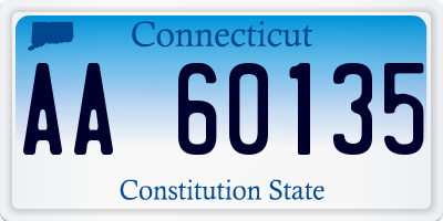 CT license plate AA60135