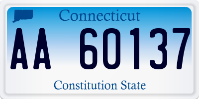 CT license plate AA60137