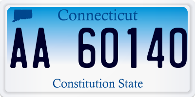 CT license plate AA60140