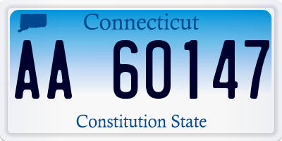 CT license plate AA60147