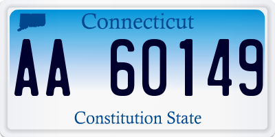 CT license plate AA60149