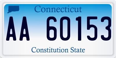 CT license plate AA60153