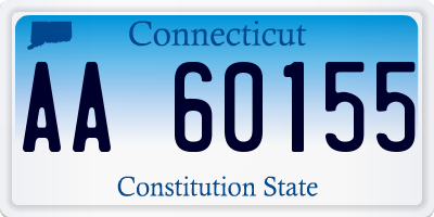 CT license plate AA60155