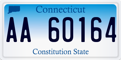 CT license plate AA60164