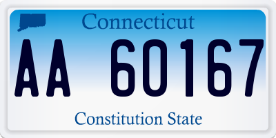 CT license plate AA60167