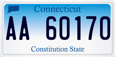 CT license plate AA60170