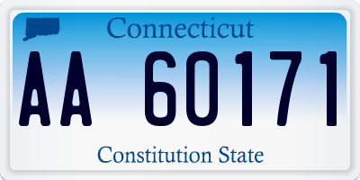 CT license plate AA60171