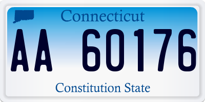 CT license plate AA60176