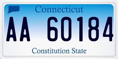 CT license plate AA60184