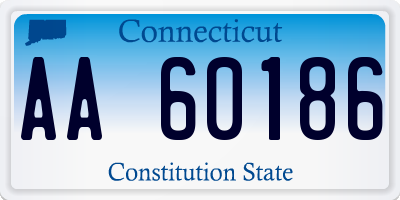 CT license plate AA60186