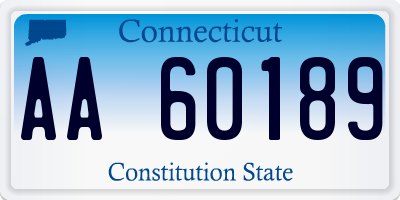 CT license plate AA60189