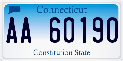 CT license plate AA60190