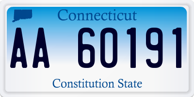 CT license plate AA60191