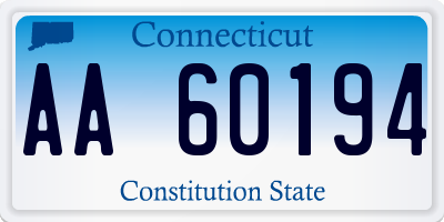 CT license plate AA60194