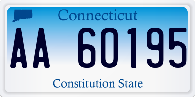 CT license plate AA60195