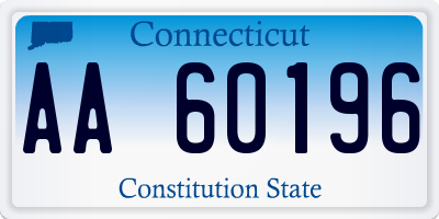 CT license plate AA60196