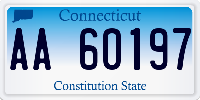 CT license plate AA60197