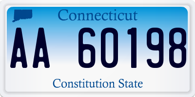 CT license plate AA60198