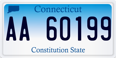 CT license plate AA60199