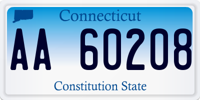 CT license plate AA60208