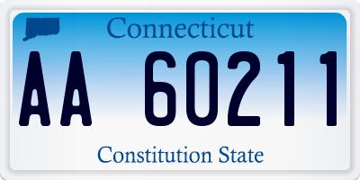 CT license plate AA60211