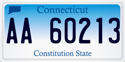 CT license plate AA60213