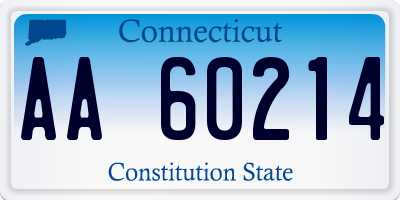 CT license plate AA60214