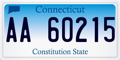 CT license plate AA60215