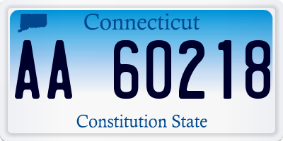 CT license plate AA60218