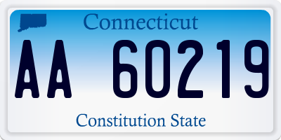 CT license plate AA60219