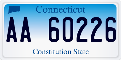 CT license plate AA60226