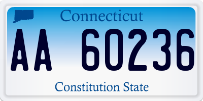 CT license plate AA60236