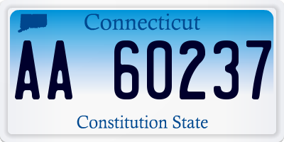 CT license plate AA60237