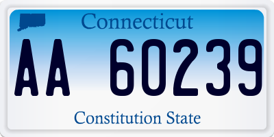 CT license plate AA60239