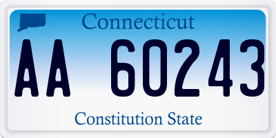 CT license plate AA60243