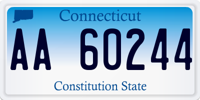 CT license plate AA60244