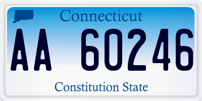 CT license plate AA60246