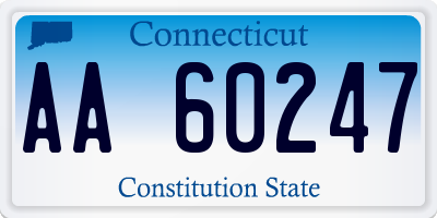 CT license plate AA60247